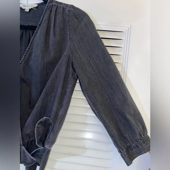 Madewell wrap denim shirt - Picture 3 of 5